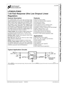 LP3852/LP3855 1.5A Fast Response Ultra Low Dropout Linear