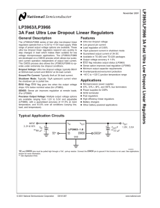 LP3963/LP3966 3A Fast Ultra Low Dropout Linear Regulators