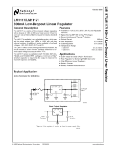 LM1117/LM1117I 800mA Low-Dropout Linear Regulator