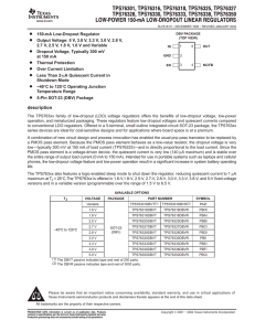 TPS763xx: Low-Power 150-mA Low-Dropout Linear Regulators