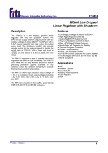 300mA Low Dropout Linear Regulator with Shutdown