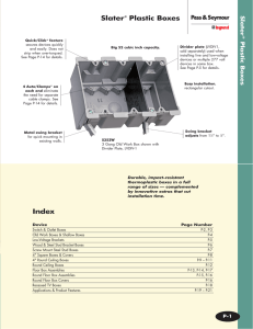 Slater® Plastic Boxes Index - Tri