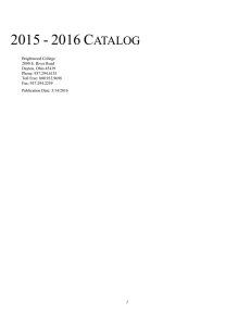 Course Catalog - Brightwood College