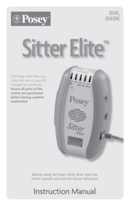 Instructions for Posey® Sitter Elite® Alarm