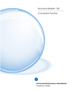 130 Conversion Factors - Environmental Dynamics International