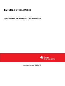 Application Note 108 Transmission Line Characteristics