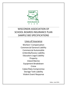 Model Bid Specifications - Wisconsin Association of School Boards