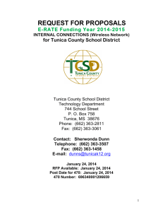 REQUEST FOR PROPOSALS - Tunica County School