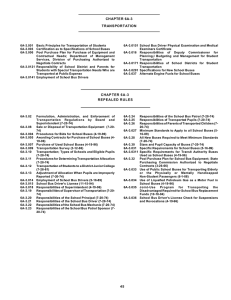 chapter 6a-3 transportation chapter 6a-3 repealed - M