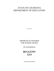Bulletin 1213 - Minimum Standards for School Buses