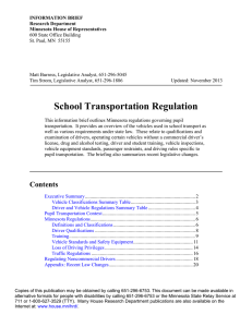 School Transportation Regulation