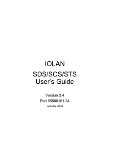 IOLAN SDS/SCS/STS User`s Guide