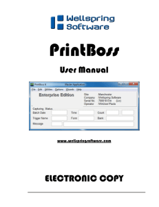 PrintBoss Standard/Enterprise Manual