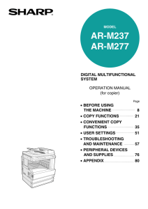 AR-M237 | AR-M277 Operation Manual