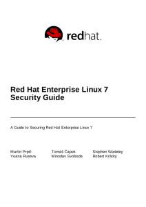 Red Hat Enterprise Linux 7 Security Guide