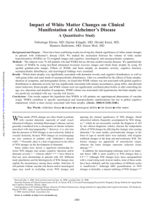 Impact of White Matter Changes on Clinical Manifestation of