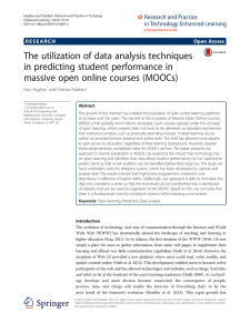 The utilization of data analysis techniques in predicting student