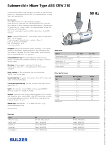 Submersible Mixer Type ABS XRW 210 50 Hz