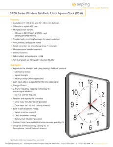 SATG Series Wireless TalkBack 2.4Hz Square Clock (V5.6)