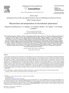 Measurement and interpretation of electrokinetic phenomena