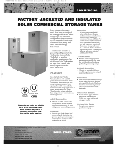 Factory Jacketed and Insulated Solar Spec Sheet (SCESS00811)