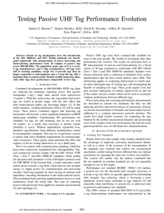 Testing Passive UHF Tag Performance Evolution