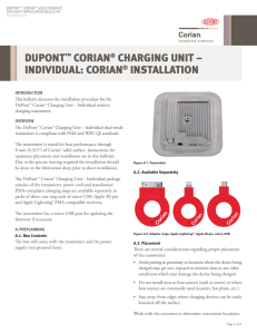 dupont™ corian® charging unit – individual: corian® installation