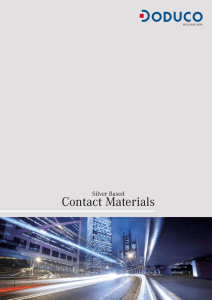 Silver Based Contact Materials