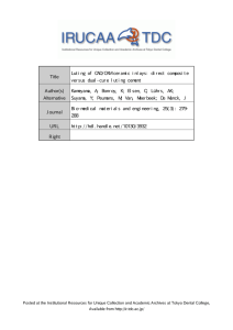 Title Luting of CAD/CAM ceramic inlays: direct composite versus