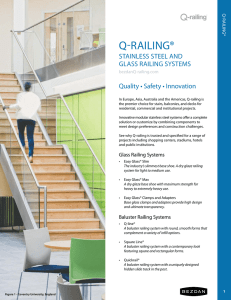 Q˜RAILING® Q-railing - Geo. Bezdan Sales Ltd