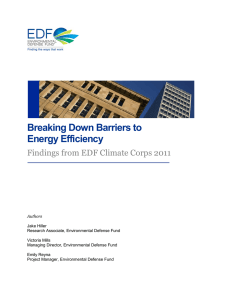 Breaking Down Barriers to Energy Efficiency