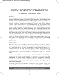 ASSESSING POTENTIAL ENERGY RETROFITS OF MULTI