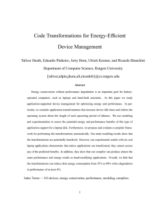 Code Transformations for Energy