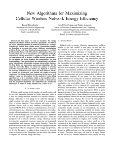 New Algorithms for Maximizing Cellular Wireless Network Energy