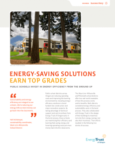 ENERGY-SAVING SOLUTIONS EARN TOP GRADES
