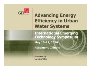 Advancing Energy Efficiency in Urban Water Systems