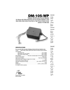 DM-105-WP Outdoor Bi-level HID Controller