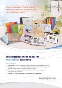Introduction of Proposal for Kidstinicell Business