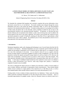 1 A FINITE STRAIN MODEL OF STRESS