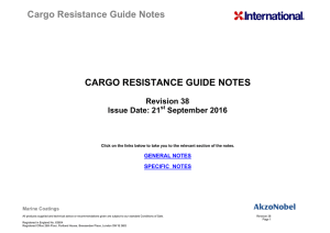 Cargo Resistance Guide Notes