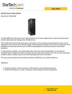 42U 42in Server Rack Cabinet StarTech ID: RK4242BK The