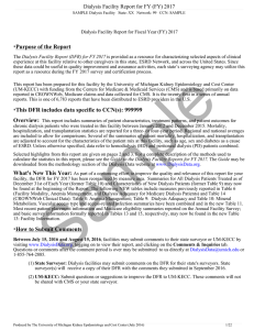 Sample FY 2017 Dialysis Facility Report