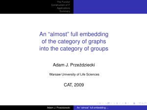 An ``almost`` full embedding of the category of graphs into the