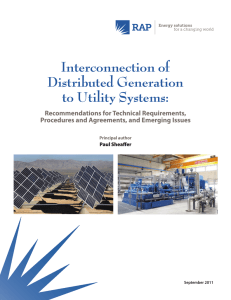 Interconnection of Distributed Generation to Utility Systems:
