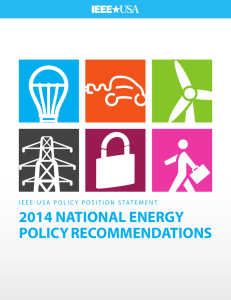 2014 national energy policy recommendations - IEEE-USA