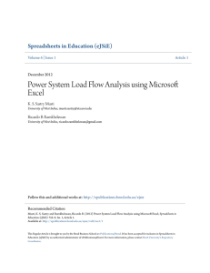 Power System Load Flow Analysis using Microsoft Excel