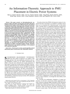 An Information-Theoretic Approach to PMU Placement in Electric