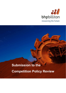 BHP - Competition Policy Review Issues Paper