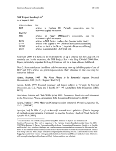 BHP BMOSC articles in Barbara [H. Partee]`s possession, can be
