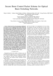 Secure Burst Control Packet Scheme for Optical Burst